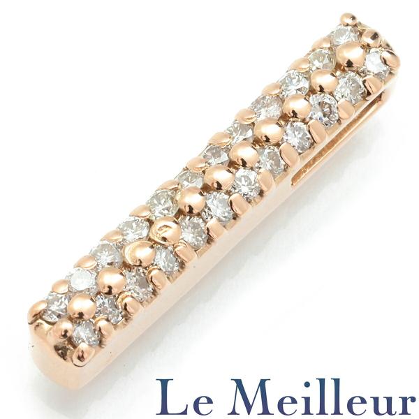 Iラインデザインペンダントトップ ダイヤモンド K18 中古 プレラブド