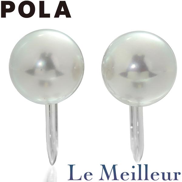 POLA ポーラ パールイヤリング アコヤ真珠 8.5mm K14 中古 プレラブド  