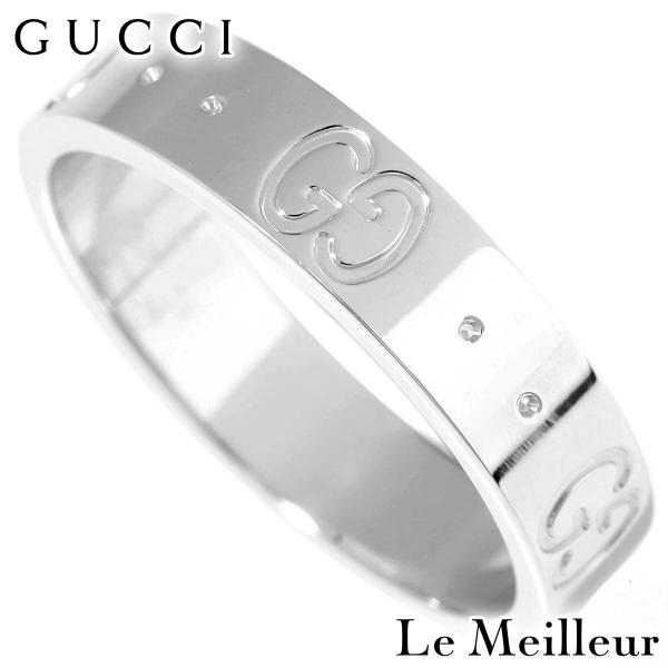 GUCCI（グッチ） アイコンリング 指輪 ホワイトゴールド K18WG 9号