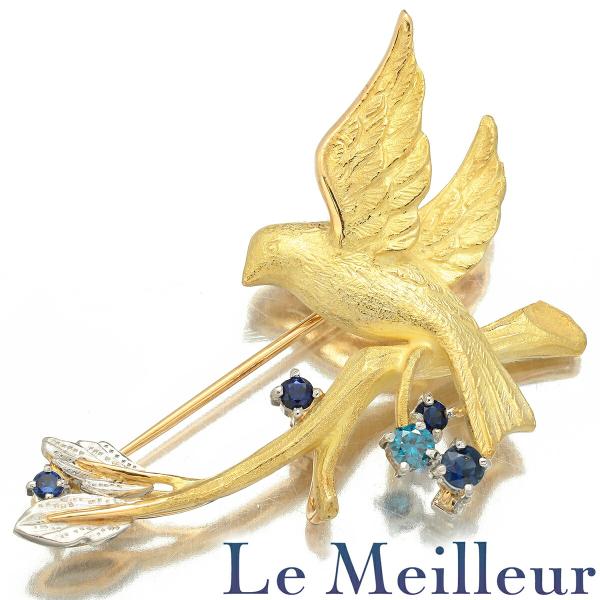 石川暢子 NOBUKO ISHIKAWA 鳥モチーフブローチ ダイヤモンド