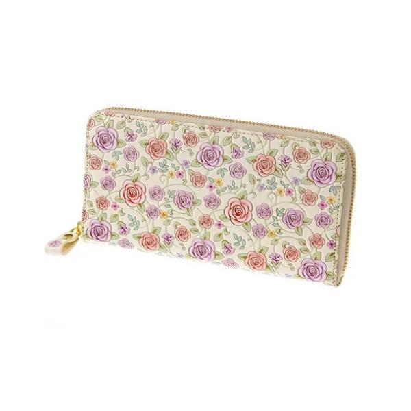 ♢♧♥♤新品未使用！浅草文庫革 バラ柄かぶせ束入（ワイン）