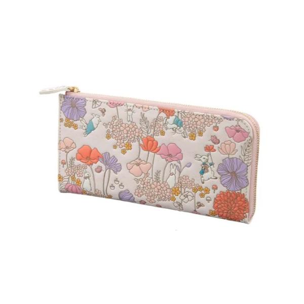 【最終値下げ】ピーターラビット 浅草文庫 L字長財布 文庫革 新品未使用 浅草文庫 ピーターラビットL字ファスナー長財布 ピンク : インテリア