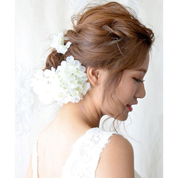 ヘッドドレス ウェディング 髪飾り あじさい 白 ホワイト 大きい 花 ヘアアクセサリー ブライダル 成人式 袴 振袖 白無垢 造花 フラウ Buyee Buyee Japanese Proxy Service Buy From Japan Bot Online