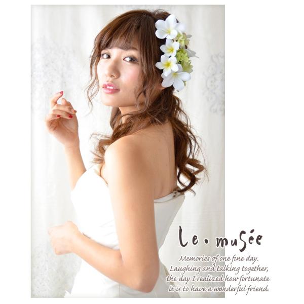 ヘッドドレス ウェディング 髪飾り 花 人気 ハワイ ヘアアクセサリー ブライダル 造花 結婚式 成人式 袴 振袖 プルメリアとグリーンあじさい Buyee Buyee 日本の通販商品 オークションの入札サポート 購入サポートサービス