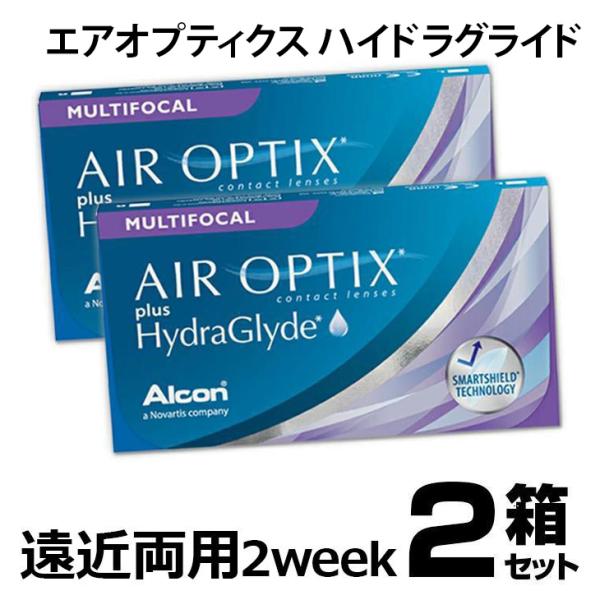 【エアオプティクス プラス ハイドラグライド 遠近両用】2週間使い捨て 遠近両用コンタクト1箱6枚入りBC:8.6PWR:±0.00(度なし)〜-10.00、+0.25〜+5.00ADD:LOW(MAX+1.25)/MED(MAX+2.00...