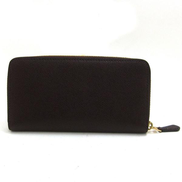 Seal限定商品 激安アウトレット コーチ 財布 ラウンドファスナー 長財布 中古品 レディース ダークブラウン ファッション 財布 Coach 未使用