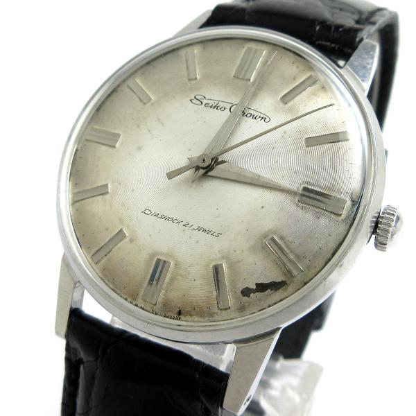【稼働/新品ベルト】SEIKO セイコー クラウン 手巻 腕時計 シルバー文字盤 セイコー手巻時計2のSOLD