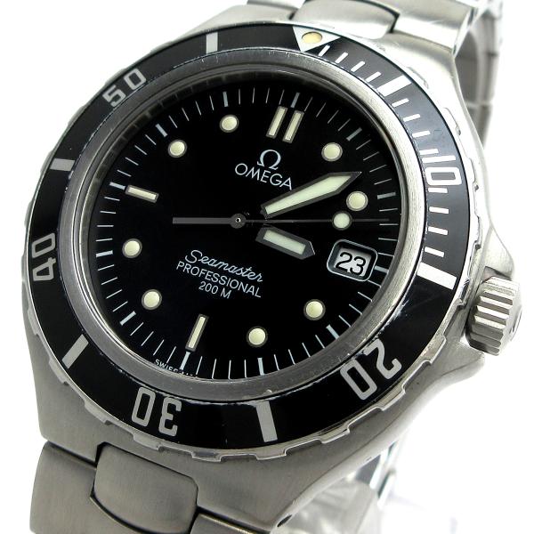 OMEGA Seamaster オメガ　シーマスター デイデイト SEAMASTER オメガ 時計 OMEGA シーマスター デイト メンズ 黒文字盤