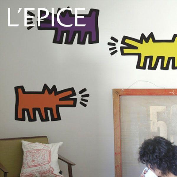 貼ってはがせる ウォールステッカー Blik キース ヘリング バーキングドッグズ ほえる犬 カラーアソート Za Li 069 Lepice 通販 Yahoo ショッピング