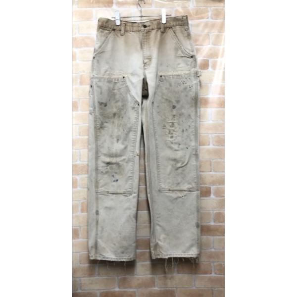 【中古】 Carhartt カーハート ダブルニーペインターパンツ B136BRN ベージュ 34×34 111436431