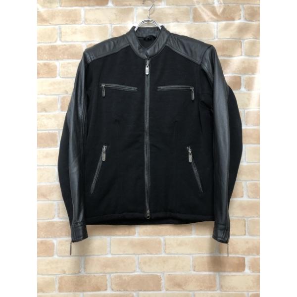 【中古】 HARLEY DAVIDSON ハーレーダビッドソン レザー切り替えジャケット バックワッペン ブラック SW 111445985