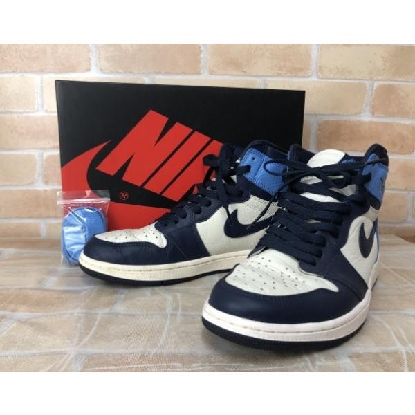 【中古】 箱有 NIKE ナイキ AIR JORDAN 1 RETRO HIGH OG 555088-140 ホワイト×ブルー US9.5（27.5cm） 111446675