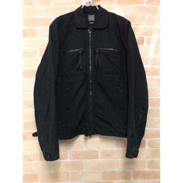 【中古】 ARMANI EXCHANGE アルマーニエクスチェンジ ミリタリーユーティリティジャケット ブラック XL 111449707