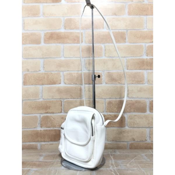 【中古】 鹿革 Aeta アエタ SHOULDER POUCH ディアレザー ホワイト  111449952