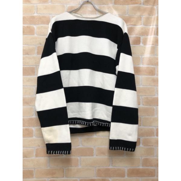 【中古】 CHARLES JEFFREY LOVERBOY チャールズジェフリーラバーボーイ プルオーバーニット ボーダー ホワイト×ブラック M 111454422