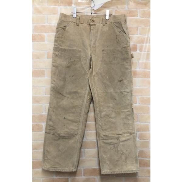 【中古】 Carhartt カーハート ダブルニー ダックパンツ ベージュ  111456741