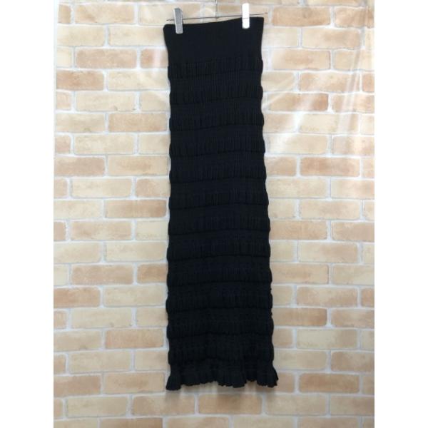 【中古】 FETICO フェティコ Stripe knit maxi skirt FTC254-0708 ブラック 36 111457176