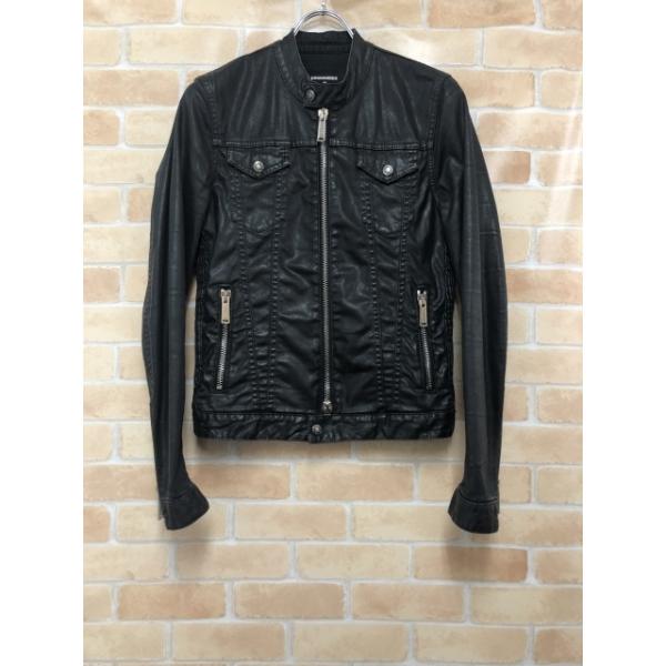 【中古】 DSQUARED2 ディスクエアード 胸ダブルポケット ジップアップジャケット 74AM056739021 ブラック 44 111458122