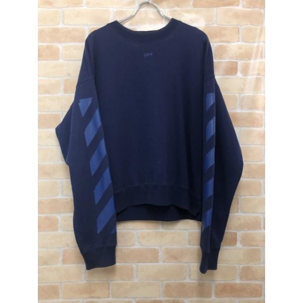 【中古】 OFF-WHITE オフホワイト スウェット OMBA054F21FLE007 ネイビー S 111458138