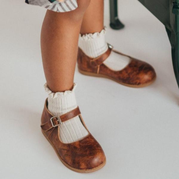 collegien（コレジアン）Lili - Lace Trim Ribbed Ankle Socks キッズ アンクルソックス【3455】
