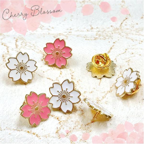 ディズニーピンバッジ 8個セット　JAPAN さくら　桜　正月 桜 ピン バッジ 】サクラ さくら ピンク ホワイト 卒業 入学 春 お祝い
