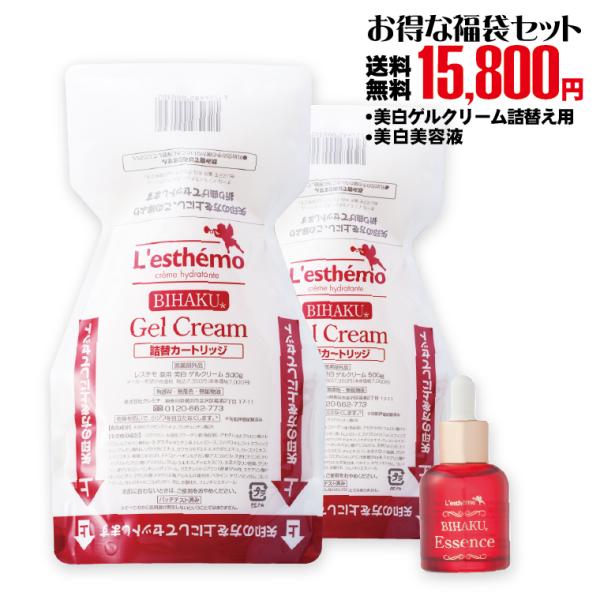 レステモ10000円福袋をご用意しました！いつもゲルクリームをご愛用いただいてる貴女にもとってもお得な福袋です☆保湿液、乳液、美容液、化粧下地、クリームの５役を果たすレステモ美白ゲルクリーム！忙しいこの時期だからこそお顔はもちろんお身体の毎...