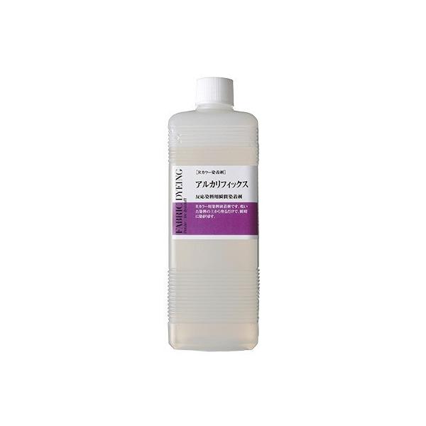 ■用途／特長Rカラー用染料固着剤です。乾いた染料の上から塗るだけで、瞬時に染まります。■仕様／内容【成分】リン酸カリウム ・ 水酸化カリウム ・ 水の混合物■使い方Rカラーで引染や手描き染めをして乾燥させます。厚く敷いた新聞紙の上に染めた物...