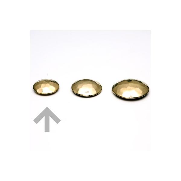 真鍮コンチョ ラウンド槌目 21mm径 1個入り ネジ式 : レザー  