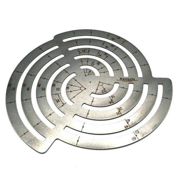 ステンレス曲線定規 nattools 剣先抜き ベルト裁断 レザークラフト G-9
