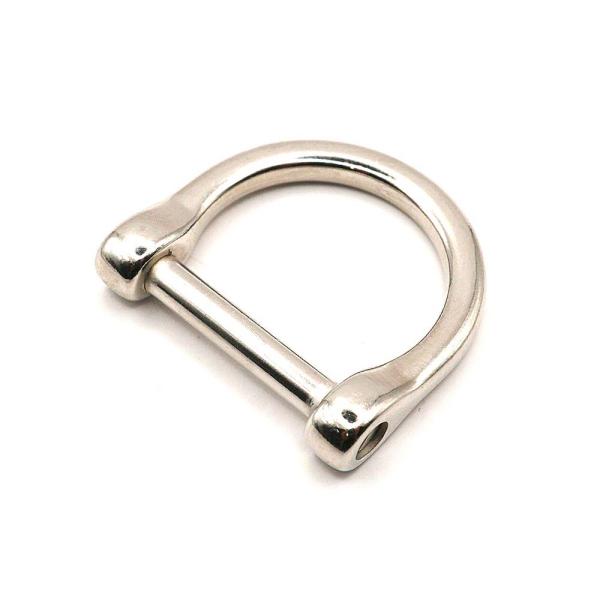 Dカンネジ式（バレルメッキ） ニッケル 15mm・18mm・21mm 全3サイズ 2個入り 手カン ネジカン 接続金具 レザークラフト T662 M-7