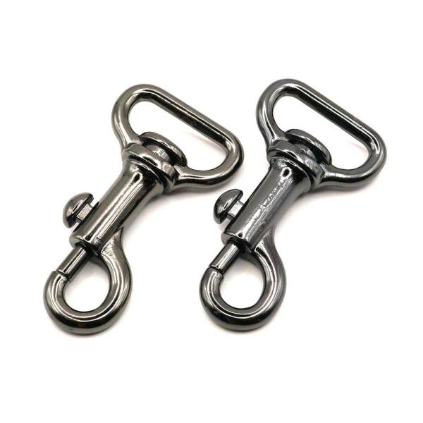 小鉄砲ナスカン 15mm 黒ニッケル 2個入り H6 レザー用金具 レザー