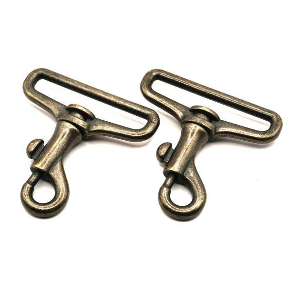中鉄砲ナスカン 30mm アンティーク 2個入り SY-No.11 レザー用金具 レザークラフト