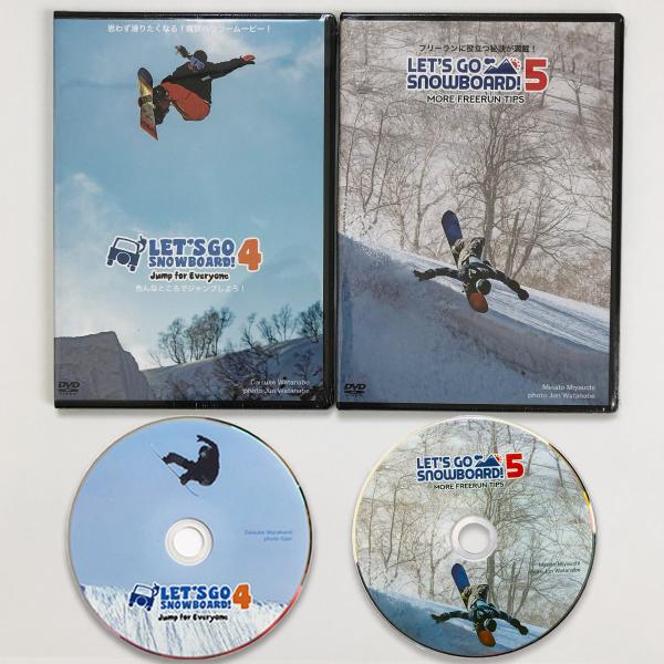 レッツゴー スノーボード 4本セット ハウツーDVD2本セット