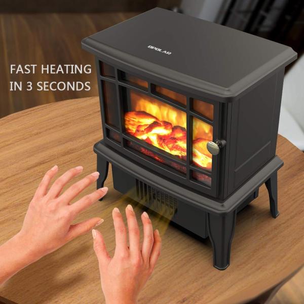 Opolar ストーブ Mini Portable Heater Small Electric Fireplace