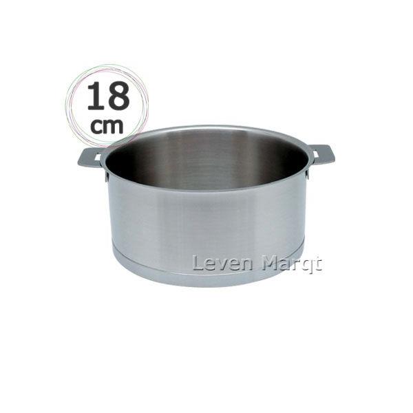 CRISTEL（クリステル） 送料無料 両手鍋 L深鍋(フタ無し) 18cm IH対応