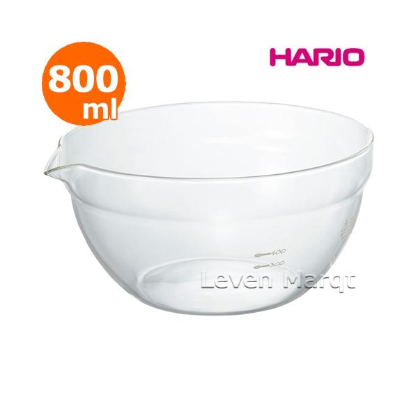 ハリオ HARIO 耐熱ガラス製 片口ボウル 800ml　耐熱ガラス/注ぎ口/カップ