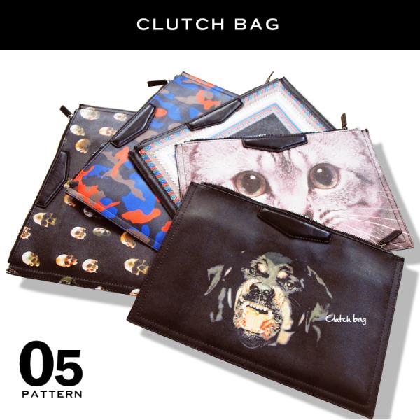 クラッチバッグ レザー メンズ 本格 クール ブラック 人気 バッグ セカンドバッグ カモフラ ロック セレブ ブランド 迷彩 オシャレ ユニセックス Buyee 日本代购平台 产品购物网站大全 Buyee一站式代购 Bot Online