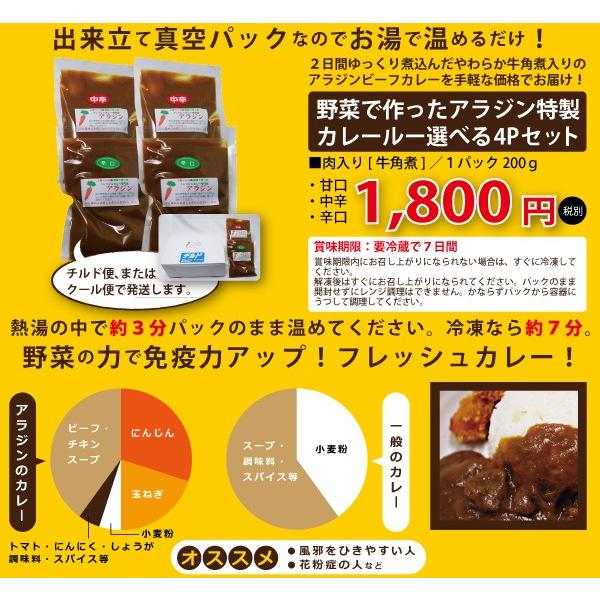 野菜で作ったカレールー 4パックセット 北九州の有名カレー店 アラジン特製のカレーを真空パックでお届け Buyee Buyee Japanese Proxy Service Buy From Japan Bot Online