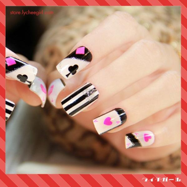 ネイルシール トランプ 黒 ライチガール 通販 Yahoo ショッピング