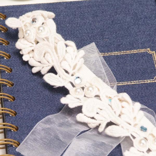 おしゃれなベビー用ヘアバンド 赤ちゃん レース 花 アンティーク風 白 ホワイト コスチューム 衣装 誕生日 記念日