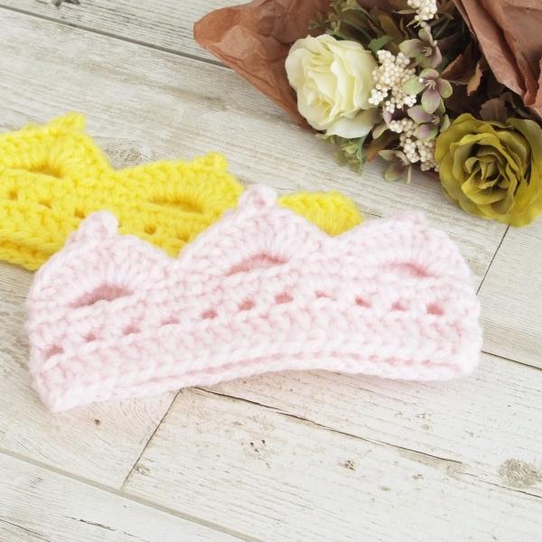 ベビー用ハンドメイドニットクラウン