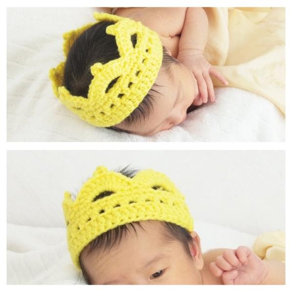 ベビー用ハンドメイドニットクラウン
