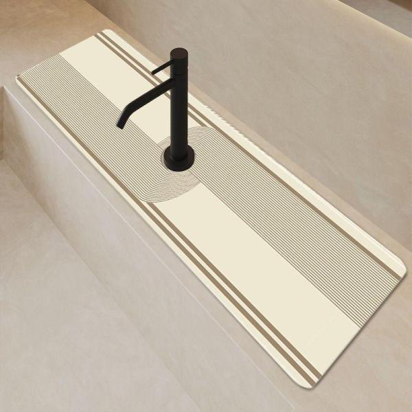 商品名: 蛇口乾燥マット 蛇口マット キッチン吸水マット カット可能 水切りマット 洗面台 ソフト 水栓マット 乾燥 速乾吸水 防カビ 滑り止め 消臭 洗える 蛇口吸収パッド 洗面台トレイ キッチン 用 シンクマット            ...