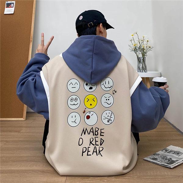 パーカー メンズ 秋服 秋服トレーナー メンズ プルオーバー 長袖 プリント ロゴ 可愛い レイヤードトレーナー パーカー 韓国風 春秋 送料無料 Fmeowei 良心ストア 通販 Yahoo ショッピング