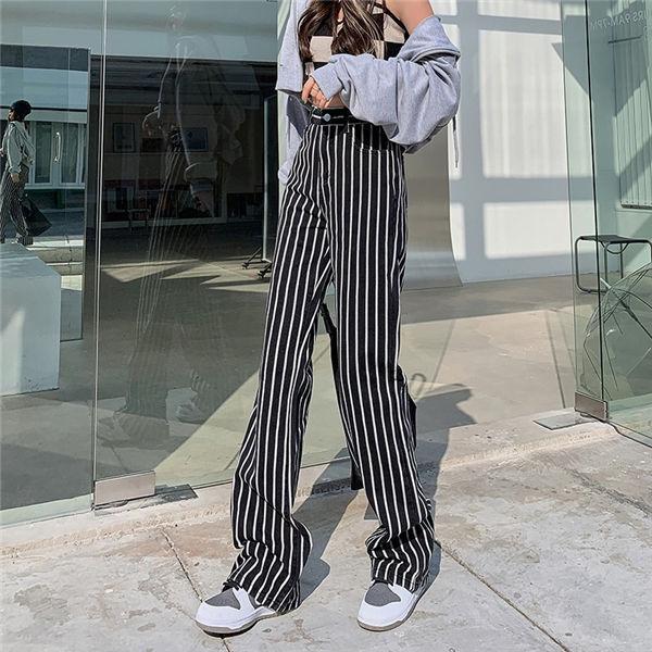 デニムワイドパンツ レディース ジーンズ 個性 人気 デニム ワイドパンツ ストライプ 脚長効果 春夏 ボトムス ガウチョパンツ おしゃれ 大人 送料無料 Hunzhgu 良心ストア 通販 Yahoo ショッピング
