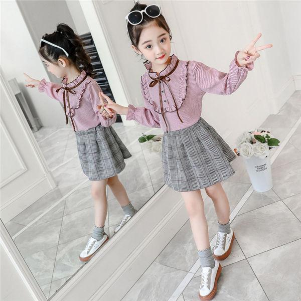 セットアップ 上下セット 女の子 ファッション ガールズ ジュニア スカートセット チェック柄 リボン 可愛い オシャレ春秋 送料無料 Kdmngas0038 良心ストア 通販 Yahoo ショッピング
