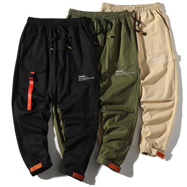 カーゴパンツ メンズ パンツ ミリタリーファッション スウェット クライミングパンツ イージーパンツ ボトムス 黒 ロングパンツ 春夏秋 送料無料 Kkoptugh2017 良心ストア 通販 Yahoo ショッピング