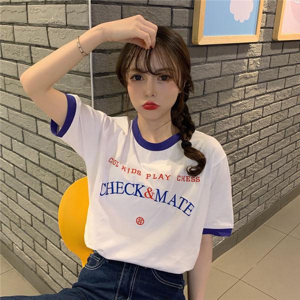 半袖tシャツ レディース ビッグtシャツ 白tシャツ英語文字 刺繍 可愛い ゆったり カットソー 半そでtシャツ ゆるカットソー 夏服 肌着 リゾート Kxinst 良心ストア 通販 Yahoo ショッピング