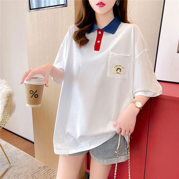 半袖ポロシャツ レディース シャツ ポロシャツ 白tシャツ 半袖tシャツ 可愛い ゆったり カットソー 半そでtシャツ ゆるカットソー 夏服 肌着 Kxinst 良心ストア 通販 Yahoo ショッピング