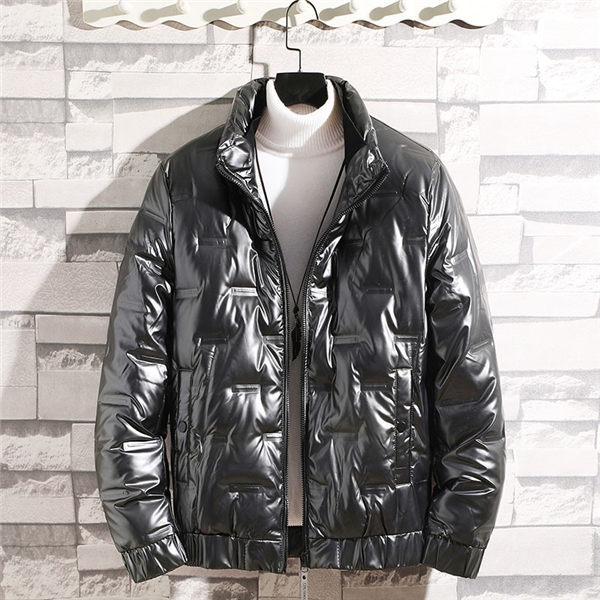 ダウンジャケット メンズ キルティングジャケット 光沢感 ウォーマー